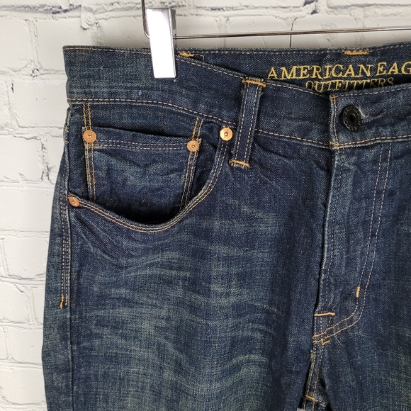 AMERICAN EAGLE | slim straight dark wash jeans - Picture 3 of 9